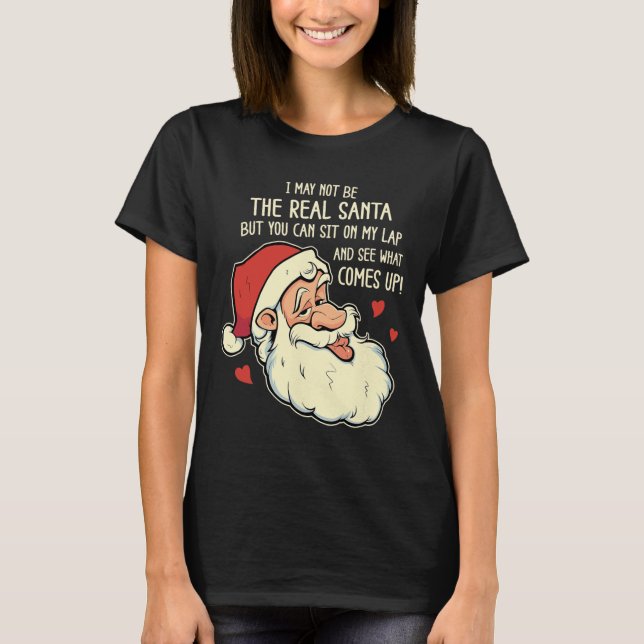 Mens Sit On My Lap Funny Rude Xmas Naughty Christm T-Shirt (Front)