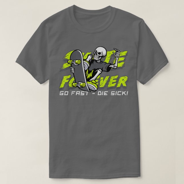 Mens Skateboard Skeleton  T-Shirt (Design Front)