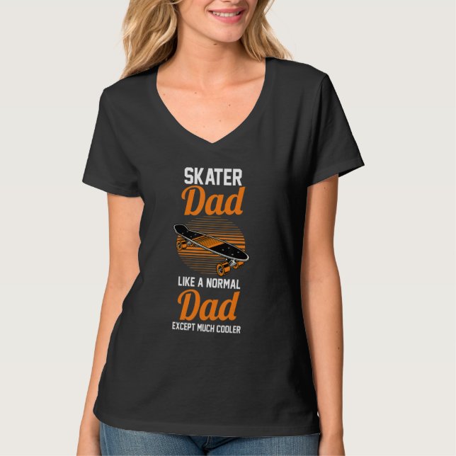 Mens Skater Dad Skateboard Father Skateboarding Sk T-Shirt (Front)