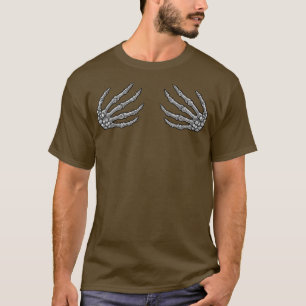 Mens Skeleton Hands Women Spooky Halloween Rock B T-Shirt