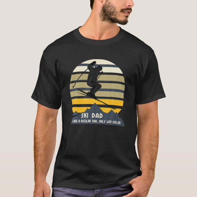 Mens Ski Dad Funny Winter Sport Skiing Ski Gift Fo T-Shirt (Front)