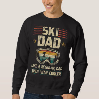 Mens Ski Dad Vintage Retro Goggle Skiing Snow Sweatshirt