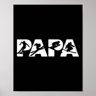 Mens Skier Dad T Shirt Poster