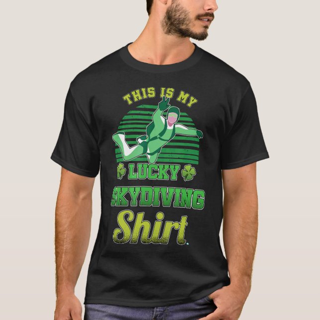 Mens Skydiving Parachuting Skydive Tee Skydiver L (Front)