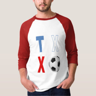 Men's Sleeve Raglan T-Shirt white red TEXAS SPORT