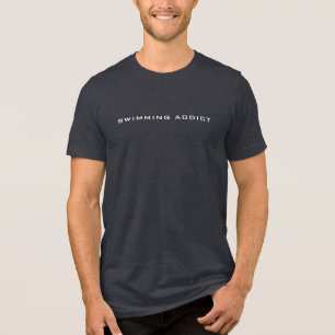 Men's Slim T-Shirt Swimming Addict Tri-Blend Shirt