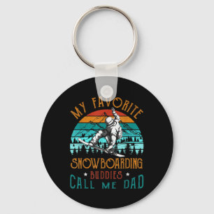 Mens Snowboard My Favourite Snowboarding Buddies C Key Ring