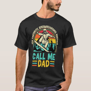 Mens Snowboarding Dad Snowboard Father's Day T-Shirt