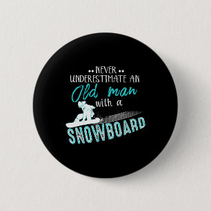 Mens Snowboarding Gifts Funny Cute Snowboard For M 6 Cm Round Badge