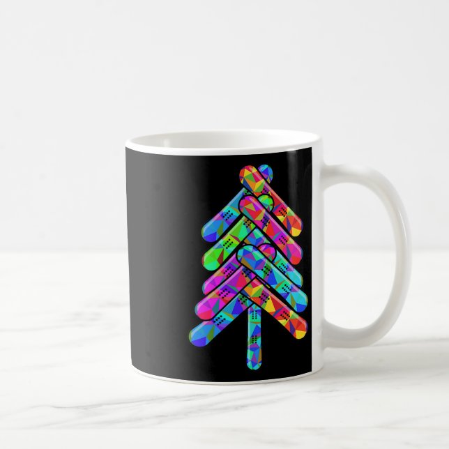 Mens Snowboarding Mountain Pine Tree Snowboard Lov Coffee Mug (Right)