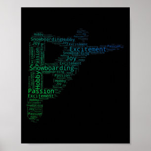 Men's Snowboarding Women's Snowboarder Snowboard Poster