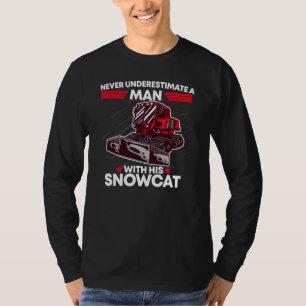 Mens Snowcat Man Dad Groomer Cool Winter Sport Us T-Shirt