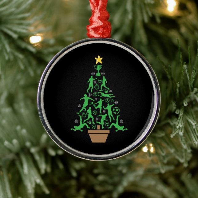 Men's Soccer Christmas Tree Metal Tree Decoration (Tree)