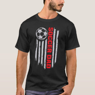 Mens Soccer Dad For Men Father's Day Daddy America T-Shirt