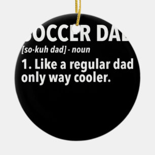 Mens Soccer Father Soccer Dad Definition Ceramic Tree Decoration