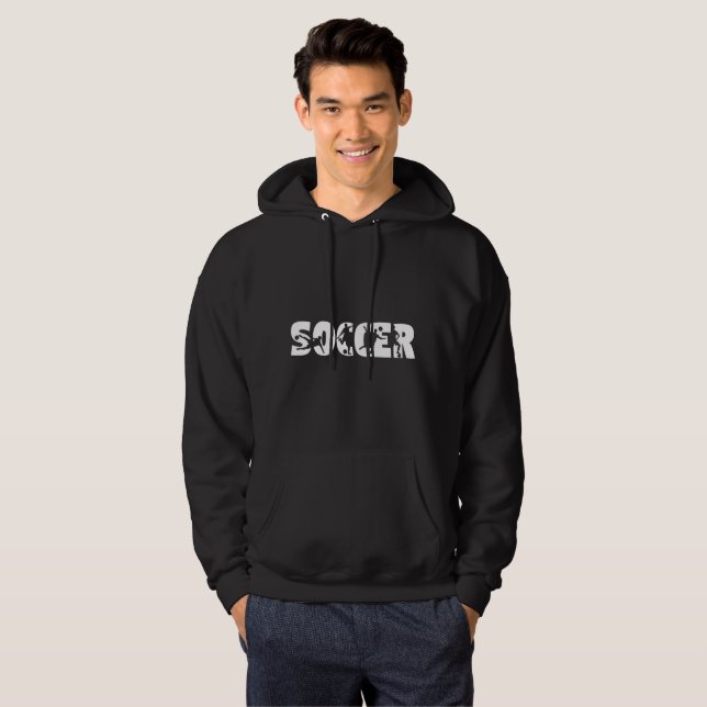 Mens Soccer  Hoodie (Front Full)
