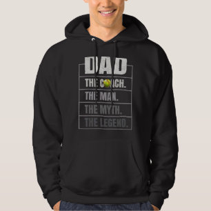 Mens Softball Coach Dad Man Myth Legend Softball F Hoodie