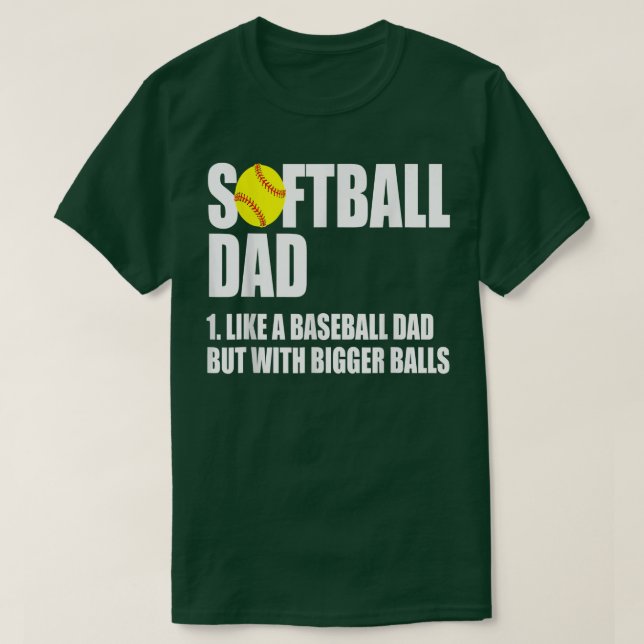 Mens Softball Dad Definition Funny  T-Shirt (Design Front)