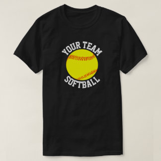 Men's Softball Team, Player and Jersey Number T-Shirt