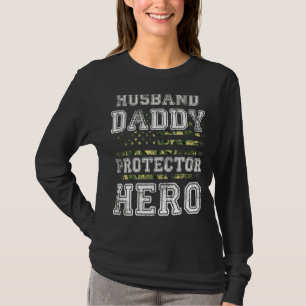 Mens Soldier Daddy Husband Protector Hero Fathers T-Shirt