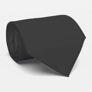 Mens Solid Plain Dark Grey Elegant Silky Neck Tie