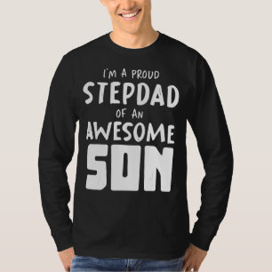 Mens Son Bonus Dad Proud Stepfather Daddy Fathers T-Shirt