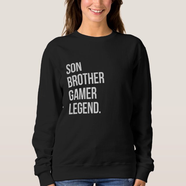 Mens   Son Brother Gamer Legend Computer Game Vide Sweatshirt (Front)