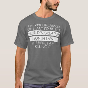 Mens Son in Law Funny Christmas Birthday on Weddin T-Shirt