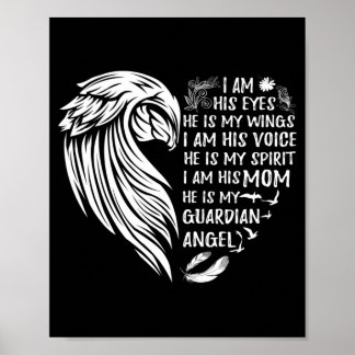 Mens Son Is Guardian Angel Mum Grief Performance Poster