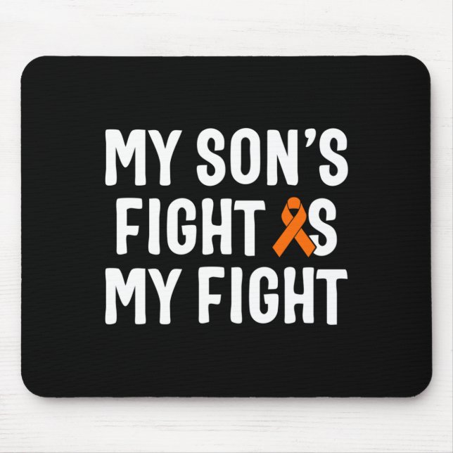 Mens Sons Fight Is Fight Leukaemia Awareness Mouse Pad (Front)