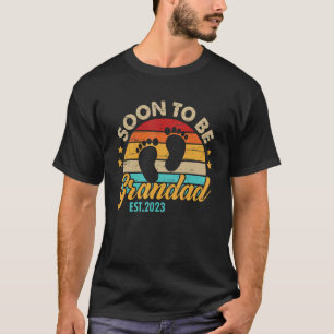 Mens Soon To Be Grandad 2023 Father's Day First Ti T-Shirt