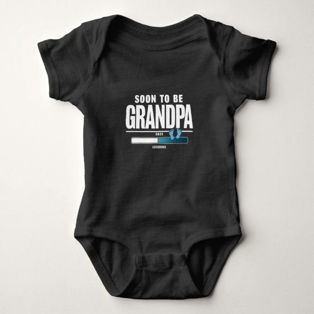Mens Soon To Be Grandpa EST. 2025 New Grandpa  Baby Bodysuit (Front)