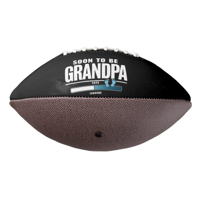 Mens Soon To Be Grandpa EST. 2025 New Grandpa  Football (Rotated 270)