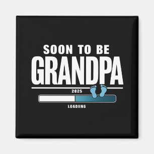 Mens Soon To Be Grandpa EST. 2025 New Grandpa Magnet