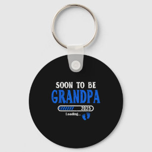 Mens Soon To Be Grandpa Est.2025 New Grandpa Pregn Key Ring