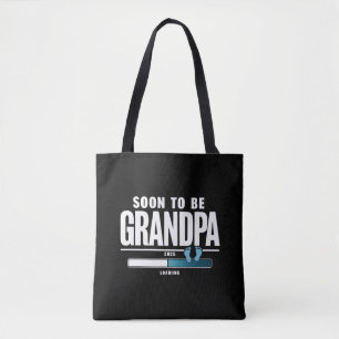 Mens Soon To Be Grandpa EST. 2025 New Grandpa  Tote Bag