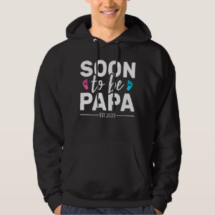 Mens Soon To Be Papa 2022 Father's Day First Time  Hoodie