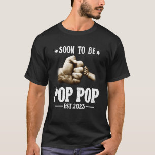 Mens Soon To Be Pop Pop 2023 Pregnancy Announcemen T-Shirt