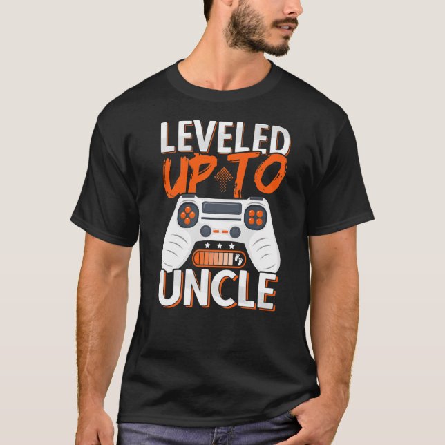 Mens Soon To Be Uncle Levelled Up To Uncle Future  T-Shirt (Front)