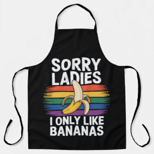 mens sorry girl i like bananas funny apron