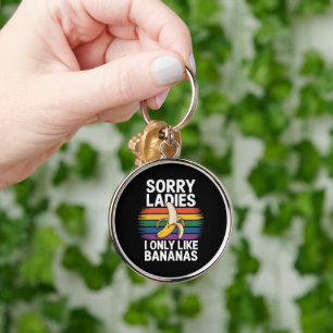 Mens Sorry Girl I Like Bananas Funny  Key Ring