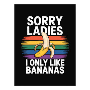 Mens Sorry Girl I Like Bananas Funny Photo Print