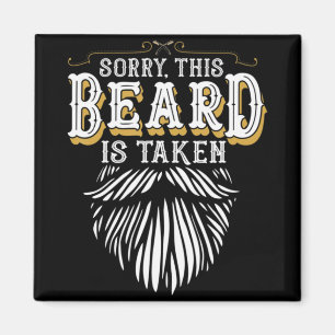 Mens Sorry This Beard Is Taken Country Retro Valen Magnet