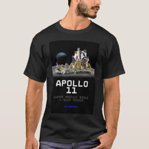 Men's space apollo 11 lunar earthrise moon mission T-Shirt