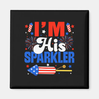 Mens sparkler usa couples matching couple 4th of magnet