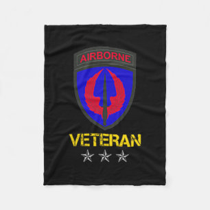 Mens Special Operations Aviation Command Veteran P Fleece Blanket