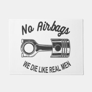 Mens Speed Racing Sports Car No Airbags - We Die L Doormat
