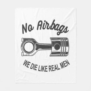 Mens Speed Racing Sports Car No Airbags - We Die L Fleece Blanket