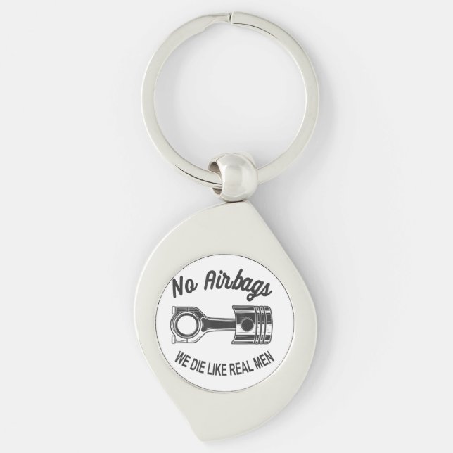 Mens Speed Racing Sports Car No Airbags - We Die L Key Ring (Front)