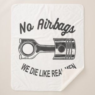 Mens Speed Racing Sports Car No Airbags - We Die L Sherpa Blanket